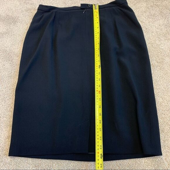 Maxmara Black wool zippered pencil skirt size 14 - Picture 4 of 7